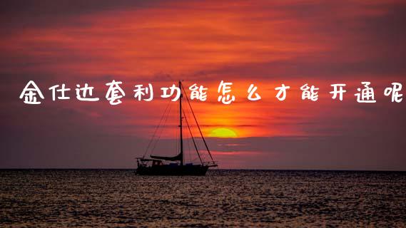 金仕达套利功能怎么才能开通呢_https://qh.lansai.wang_股票技术分析_第1张