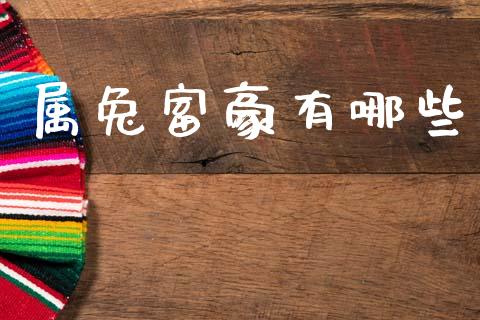 属兔富豪有哪些_https://qh.lansai.wang_期货怎么玩_第1张