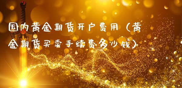 国内黄金期货开户费用（黄金期货买卖手续费多少钱）_https://qh.lansai.wang_期货怎么玩_第1张