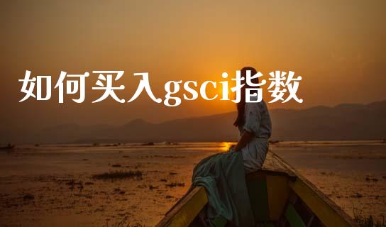 如何买入gsci指数_https://qh.lansai.wang_期货喊单_第1张