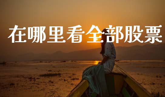 在哪里看全部股票_https://qh.lansai.wang_期货怎么玩_第1张