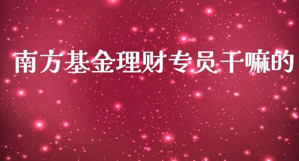 南方基金理财专员干嘛的_https://qh.lansai.wang_期货理财_第1张