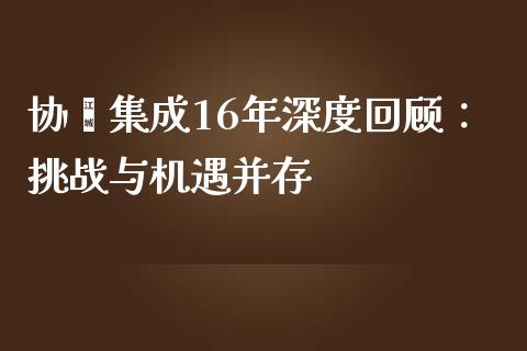 协鑫集成16年深度回顾：挑战与机遇并存_https://qh.lansai.wang_期货理财_第1张