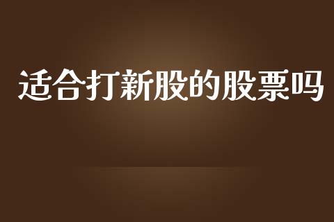适合打新股的股票吗_https://qh.lansai.wang_期货喊单_第1张