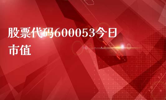 股票代码600053今日市值_https://qh.lansai.wang_期货理财_第1张