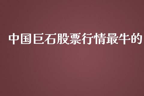 中国巨石股票行情最牛的_https://qh.lansai.wang_新股数据_第1张