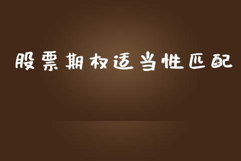 股票期权适当性匹配_https://qh.lansai.wang_期货理财_第1张