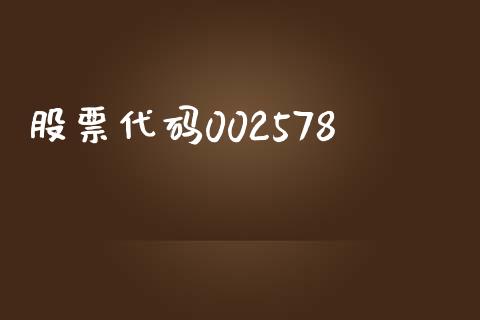 股票代码002578_https://qh.lansai.wang_期货怎么玩_第1张