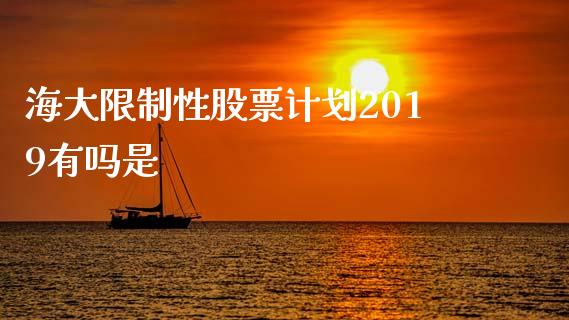 海大限制性股票计划2019有吗是_https://qh.lansai.wang_期货理财_第1张