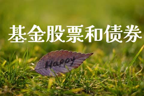 基金股票和债券_https://qh.lansai.wang_期货怎么玩_第1张