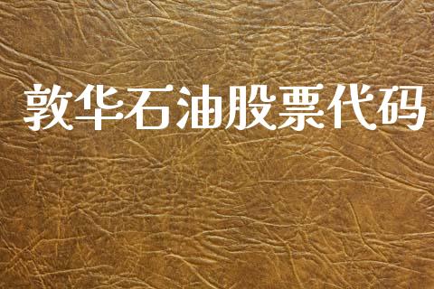 敦华石油股票代码_https://qh.lansai.wang_期货喊单_第1张