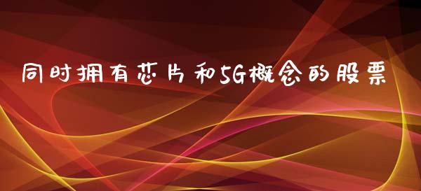 同时拥有芯片和5G概念的股票_https://qh.lansai.wang_期货怎么玩_第1张