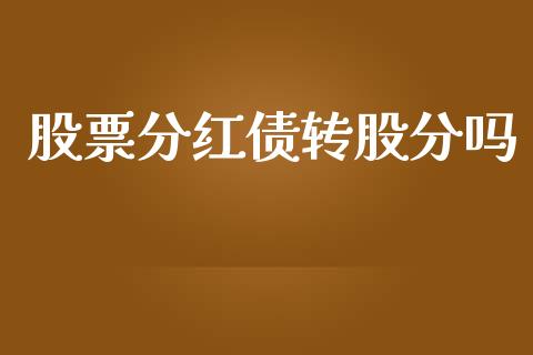 股票分红债转股分吗_https://qh.lansai.wang_期货怎么玩_第1张