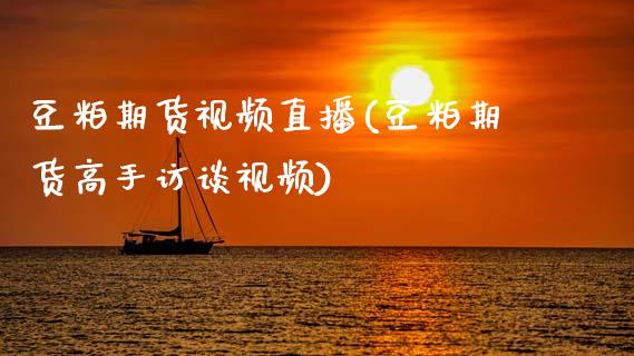 豆粕期货视频直播(豆粕期货高手访谈视频)_https://qh.lansai.wang_海康威视股票_第1张