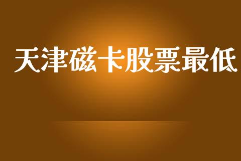 天津磁卡股票最低_https://qh.lansai.wang_期货喊单_第1张
