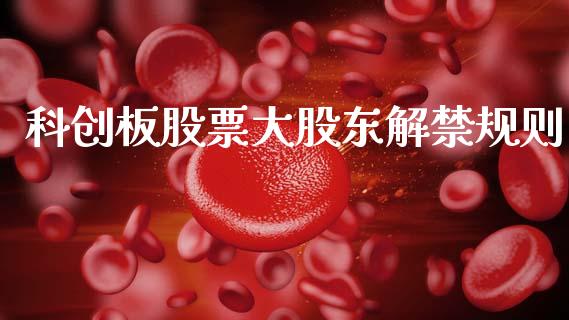 科创板股票大股东解禁规则_https://qh.lansai.wang_期货理财_第1张