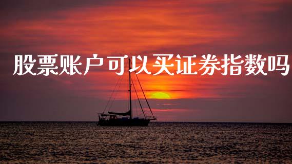 股票账户可以买证券指数吗_https://qh.lansai.wang_期货理财_第1张