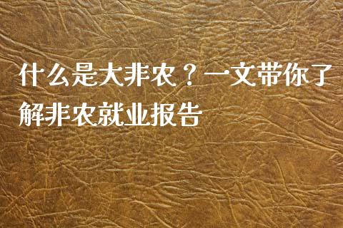 什么是大非农？一文带你了解非农就业报告_https://qh.lansai.wang_期货理财_第1张