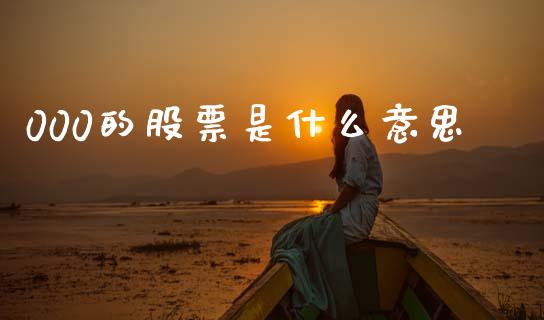 000的股票是什么意思_https://qh.lansai.wang_期货理财_第1张