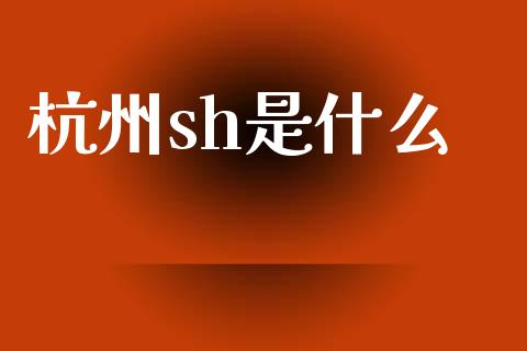 杭州sh是什么_https://qh.lansai.wang_股票技术分析_第1张