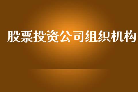 股票投资公司组织机构_https://qh.lansai.wang_期货理财_第1张
