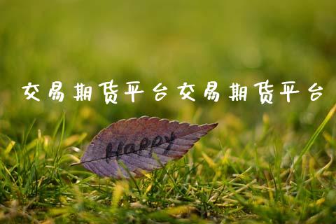 交易期货平台交易期货平台_https://qh.lansai.wang_期货理财_第1张