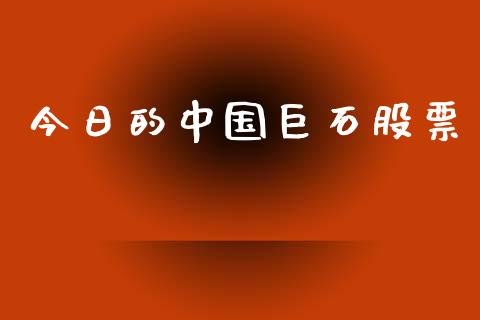 今日的中国巨石股票_https://qh.lansai.wang_新股数据_第1张