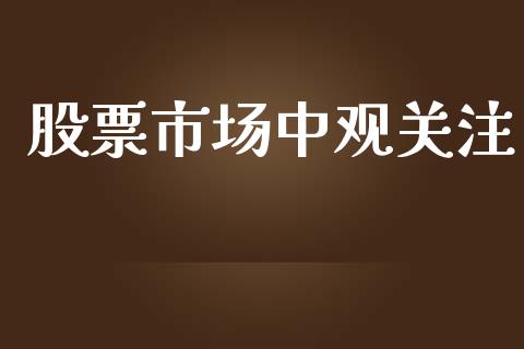股票市场中观关注_https://qh.lansai.wang_期货喊单_第1张