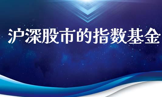 沪深股市的指数基金_https://qh.lansai.wang_期货理财_第1张