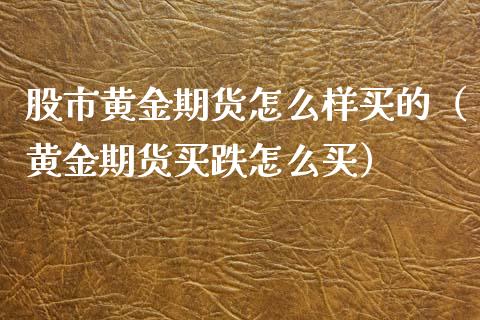 股市黄金期货怎么样买的（黄金期货买跌怎么买）_https://qh.lansai.wang_期货喊单_第1张
