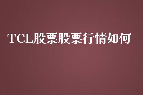 TCL股票股票行情如何_https://qh.lansai.wang_股票新闻_第1张