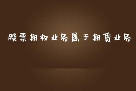 股票期权业务属于期货业务_https://qh.lansai.wang_新股数据_第1张