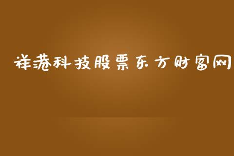 祥港科技股票东方财富网_https://qh.lansai.wang_期货理财_第1张