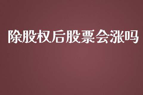 除股权后股票会涨吗_https://qh.lansai.wang_期货理财_第1张