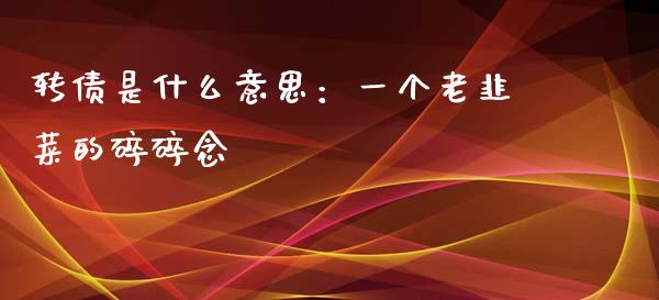 转债是什么意思：一个老韭菜的碎碎念_https://qh.lansai.wang_股票新闻_第1张