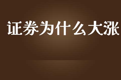 证券为什么大涨_https://qh.lansai.wang_海康威视股票_第1张