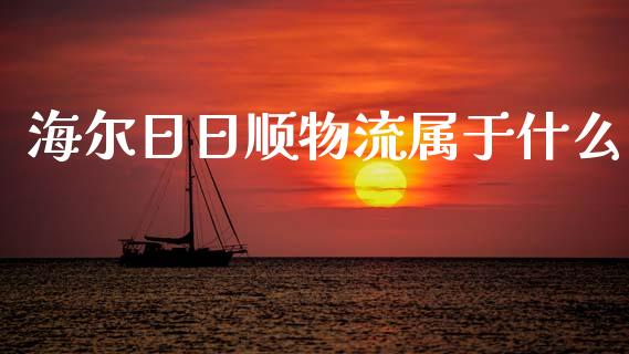 海尔日日顺物流属于什么_https://qh.lansai.wang_股票技术分析_第1张