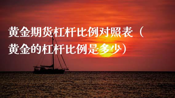 黄金期货杠杆比例对照表（黄金的杠杆比例是多少）_https://qh.lansai.wang_股票技术分析_第1张