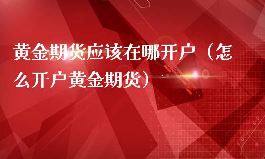 黄金期货应该在哪开户（怎么开户黄金期货）_https://qh.lansai.wang_期货理财_第1张