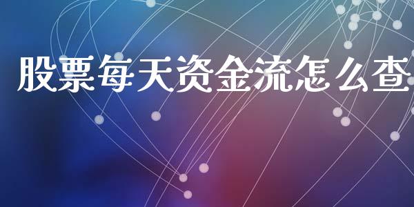 股票每天资金流怎么查_https://qh.lansai.wang_期货理财_第1张