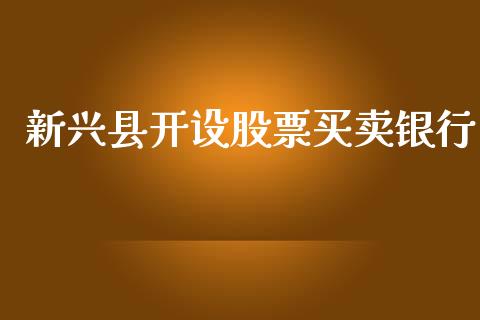 新兴县开设股票买卖银行_https://qh.lansai.wang_期货理财_第1张