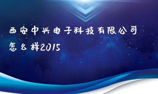 西安中兴电子科技有限公司怎么样2015_https://qh.lansai.wang_期货喊单_第1张