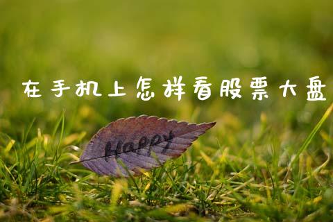 在手机上怎样看股票大盘_https://qh.lansai.wang_新股数据_第1张
