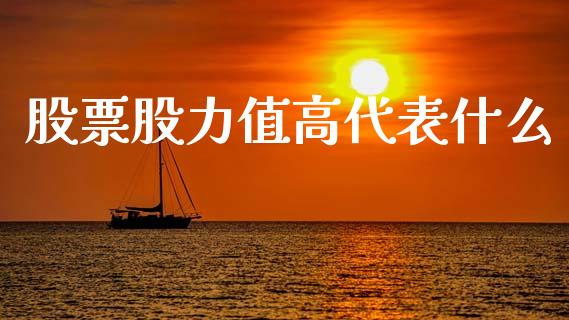 股票股力值高代表什么_https://qh.lansai.wang_期货喊单_第1张
