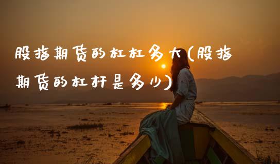 股指期货的杠杠多大(股指期货的杠杆是多少)_https://qh.lansai.wang_期货喊单_第1张