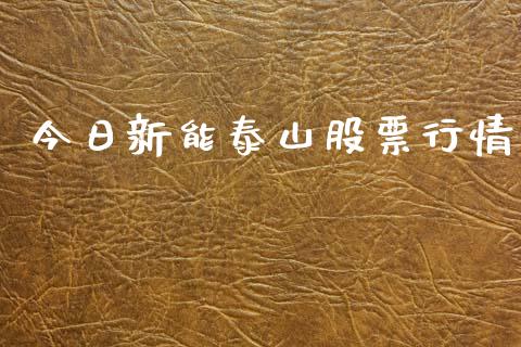 今日新能泰山股票行情_https://qh.lansai.wang_期货理财_第1张