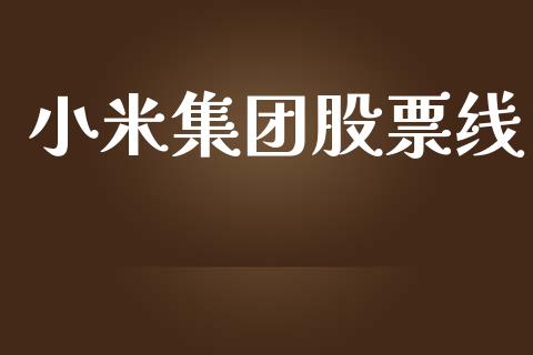 小米集团股票线_https://qh.lansai.wang_期货理财_第1张