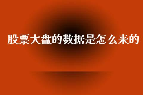 股票大盘的数据是怎么来的_https://qh.lansai.wang_期货喊单_第1张