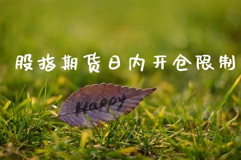 股指期货日内开仓限制_https://qh.lansai.wang_新股数据_第1张