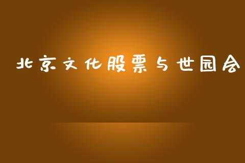 北京文化股票与世园会_https://qh.lansai.wang_新股数据_第1张